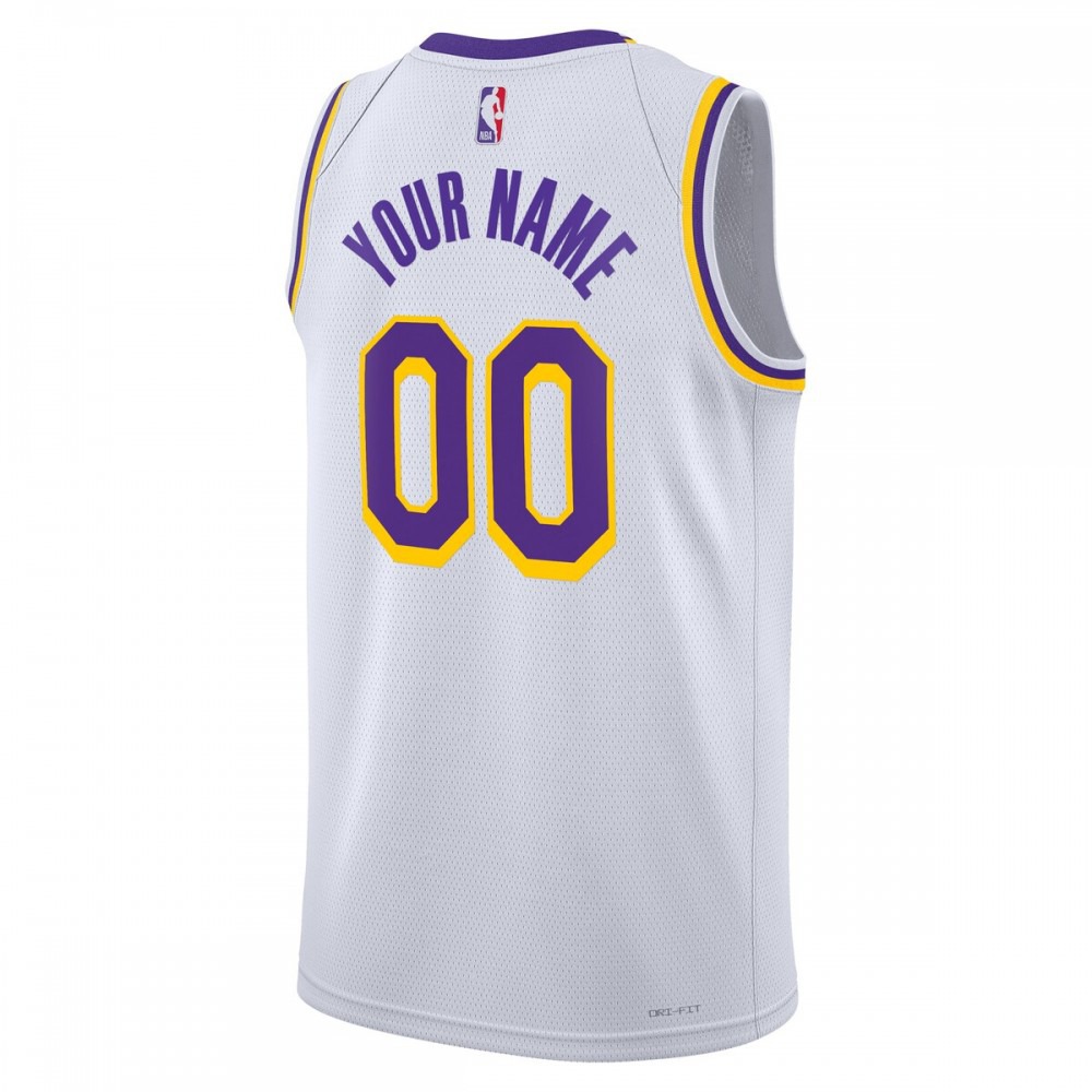 Los Angeles Lakers Unisex 2022/23 Swingman Custom Jersey White - Association Edition-Pro Kit Vault | Brand New 26/27 Sports Jerseys